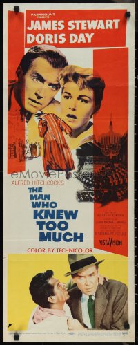 1g1020 MAN WHO KNEW TOO MUCH insert 1956 James Stewart, Doris Day, directed by Alfred Hitchcock!