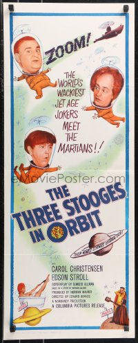 1g1061 THREE STOOGES IN ORBIT insert 1962 astro-nuts Moe, Larry & Curly-Joe meet the sexy Martians!