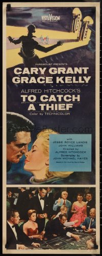 1g1063 TO CATCH A THIEF insert 1955 Grace Kelly & Cary Grant, Hitchcock, roulette gambling scene!