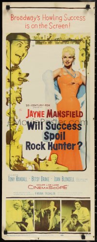 1g1073 WILL SUCCESS SPOIL ROCK HUNTER insert 1957 super sexy full-length Jayne Mansfield!