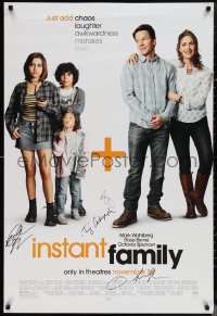 1g1243 INSTANT FAMILY signed advance DS 1sh 2018 by Mark Wahlberg, Spencer, Notaro, Sean Anders!