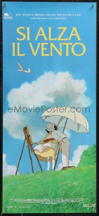 1g0732 WIND RISES Italian locandina 2014 Hayao Miyazaki's Kaze tachinu, Studio Ghibli anime!