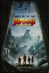 1g1259 JUMANJI: WELCOME TO THE JUNGLE int'l teaser DS 1sh 2017 Dwayne Johnson, Jack Black, wild image!