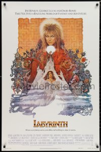 1g1270 LABYRINTH 1sh 1986 Jim Henson, art of David Bowie & Jennifer Connelly by Ted CoConis!