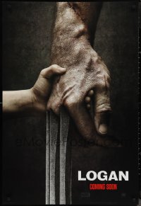 1g1284 LOGAN revised int'l teaser DS 1sh 2017 Jackman in title role as Wolverine, claws out!