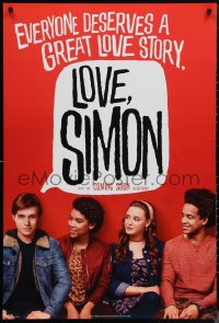 1g1293 LOVE, SIMON style B int'l teaser DS 1sh 2018 Robinson in title role is done keeping story straight!