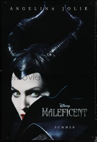 1g1298 MALEFICENT teaser DS 1sh 2014 cool close-up image of sexy Angelina Jolie in title role!