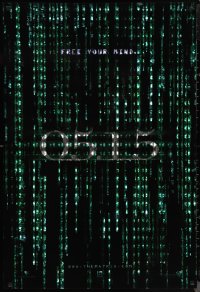 1g1302 MATRIX RELOADED holofoil teaser 1sh 2003 Keanu Reeves, Carrie-Anne Moss, Fishburne!