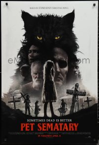 1g1346 PET SEMATARY teaser DS 1sh 2019 Stephen King horror remake, sometimes dead is better, cast!