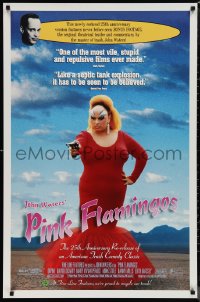 1g1350 PINK FLAMINGOS 1sh R1997 Divine, Mink Stole, John Waters, proud to recycle their trash!