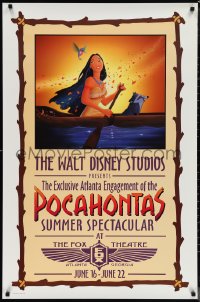 1g1352 POCAHONTAS advance 1sh 1995 Walt Disney, Native American Indians, at the Fox Theatre!