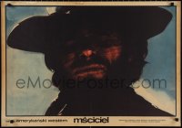 1g0559 HIGH PLAINS DRIFTER Polish 23x33 1975 wonderful different art of Clint Eastwood!