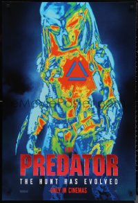 1g1355 PREDATOR style B int'l teaser DS 1sh 2018 great image of the alien as seen in thermal-vision!