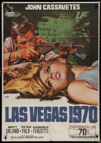 1g0636 MACHINE GUN McCAIN Spanish 1970 Jano art John Cassavetes, Britt Ekland, ultra rare!