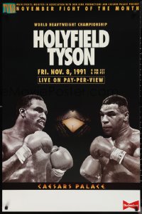 1g0397 HOLYFIELD VS TYSON tv poster 1991 Heavyweight Championship boxing, fight that never was!