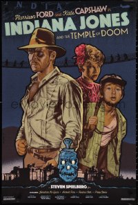 1g0182 INDIANA JONES & THE TEMPLE OF DOOM #57/100 24x36 art print 2017 Jack Durieux art, 1st ed.!