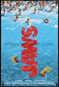 1g0186 JAWS signed #253/325 24x36 art print 2019 Mondo, terrified beach swimmer art by Mark Smith!