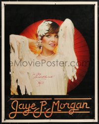 1g0255 JAYE P. MORGAN signed 22x28 music poster 1970s close portrait of the Gong Show panelist!