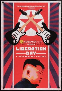 1g0344 LIBERATION DAY 24x36 special poster 2017 North Korea rock 'n' roll, Kim Jong Il under guitars!