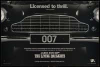 1g0346 LIVING DAYLIGHTS 12x18 special poster 1986 great image of classic Aston Martin car grill!