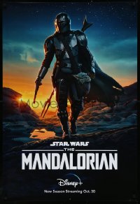 1g0398 MANDALORIAN DS tv poster 2020 great sci-fi art of the bounty hunter with 'Baby Yoda'!