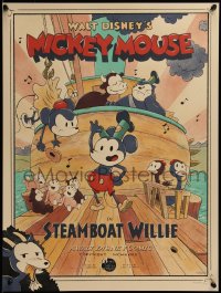 1g0222 STEAMBOAT WILLIE #15/15 artist's proof 18x24 art print 2020 Mondo, JJ Harrison, regular ed.!