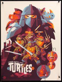 1g0225 TEENAGE MUTANT NINJA TURTLES #23/300 18x24 art print 2014 Mondo, Tom Whalen, first edition!