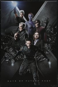 1g0306 X-MEN: DAYS OF FUTURE PAST foil mini poster 2014 Lawrence, Jackman, Page, McKellen & cast