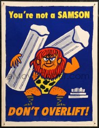 1g0385 YOU'RE NOT A SAMSON 17x22 motivational poster 1950s Elliott Service Company!