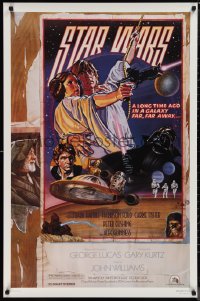 1g1436 STAR WARS style D Kilian fan club 1sh R1992 Lucas, circus poster art by Struzan & White!