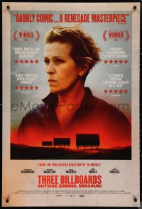 1g1459 THREE BILLBOARDS OUTSIDE EBBING, MISSOURI int'l DS 1sh 2017 Best Actress McDormand!