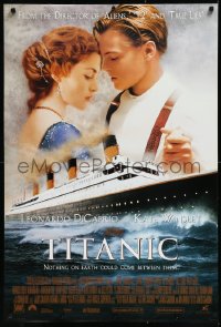 1g1461 TITANIC style B revised int'l DS 1sh 1997 Leonardo DiCaprio & Winslet, James Cameron!