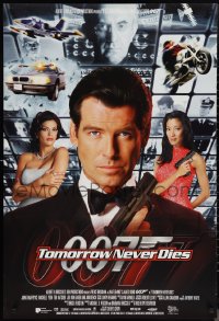 1g1463 TOMORROW NEVER DIES int'l DS 1sh 1997 Pierce Brosnan as Bond, Michelle Yeoh, sexy Teri Hatcher!