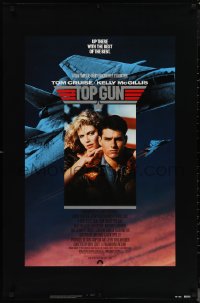 1g1464 TOP GUN 1sh 1986 great image of Tom Cruise & Kelly McGillis, Navy fighter jets!