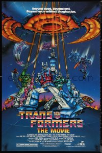 1g1471 TRANSFORMERS THE MOVIE 1sh 1986 animated robot action cartoon, cool sci-fi artwork!