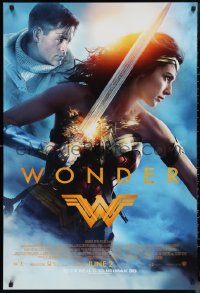 1g1490 WONDER WOMAN advance DS 1sh 2017 sexiest Gal Gadot in title role/Diana Prince, Chris Pine