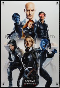 1g1499 X-MEN: APOCALYPSE teaser DS 1sh 2016 Marvel Comics, Bryan Singer, cool cast image, Defend!