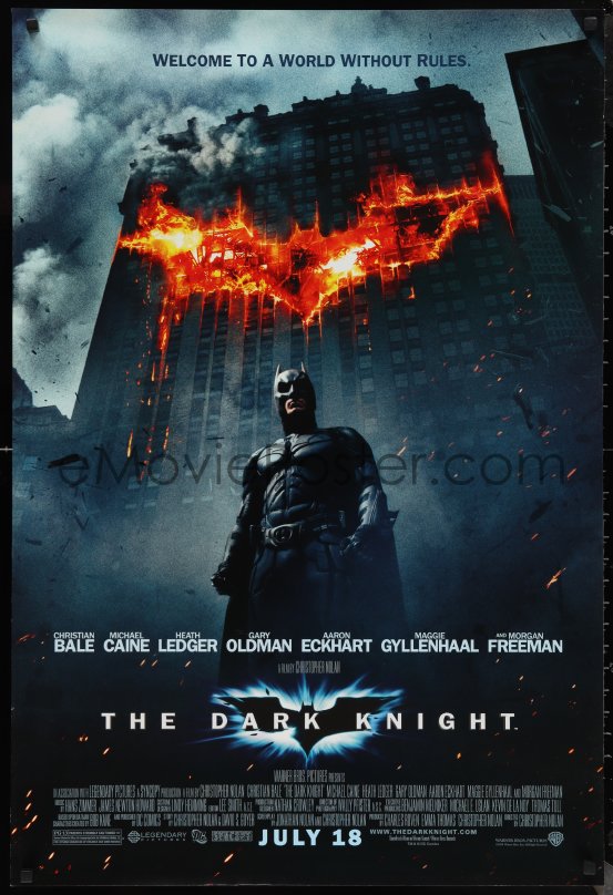 eMoviePoster.com: 1g1144 DARK KNIGHT advance 1sh 2008 Christian Bale as ...