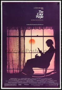 1h0999 COLOR PURPLE linen 1sh 1985 Steven Spielberg, Whoopi Goldberg, from Alice Walker novel!