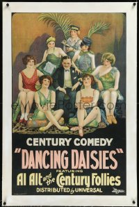 1h1017 DANCING DAISIES linen 1sh 1924 great art of Al Alt & the Century Follies Girls, ultra rare!