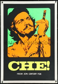 1h0757 CHE linen day-glo Italian 1sh 1969 rare different art of Omar Sharif as Guevara by Nistri!