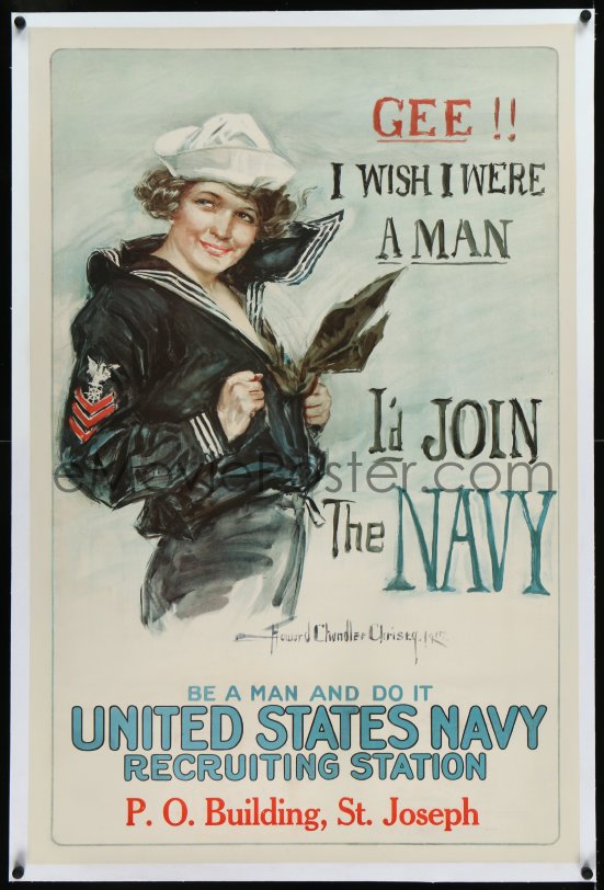 eMoviePoster.com: 1h0687 GEE I WISH I WERE A MAN I'D JOIN THE NAVY ...