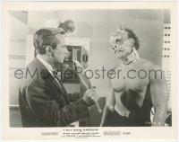 1j1478 I WAS A TEENAGE FRANKENSTEIN 8x10.25 still 1957 Whit Bissell shows mirror to wacky monster!