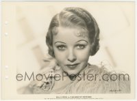 1j1479 IDA LUPINO 8x11 key book still 1934 head & shoulders Paramount studio portrait with feathers!