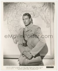 1j1495 LIVES OF A BENGAL LANCER 8.25x10 still 1935 c/u of uniformed Gary Cooper by map of Africa!