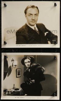 1j1674 MY MAN GODFREY 2 8x10 stills 1936 close portrait of William Powell + Gail Patrick in black!