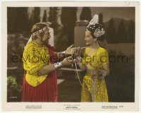 1j1596 NIGHT IN PARADISE color 8x10 still 1945 sexy Merle Oberon shows necklace to Thomas Gomez!