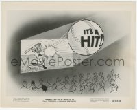 1j1527 POPEYE THE ACE OF SPACE 3D 8x10.25 still 1953 3D Popeye hitting baseball into theater audience!