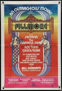 1j0329 FILLMORE Aust 1sh 1972 Grateful Dead, Santana, rock & roll concert, cool Byrd art!