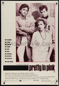 1j0335 PRETTY IN PINK Aust 1sh 1986 great portrait of Molly Ringwald, Andrew McCarthy & Jon Cryer!